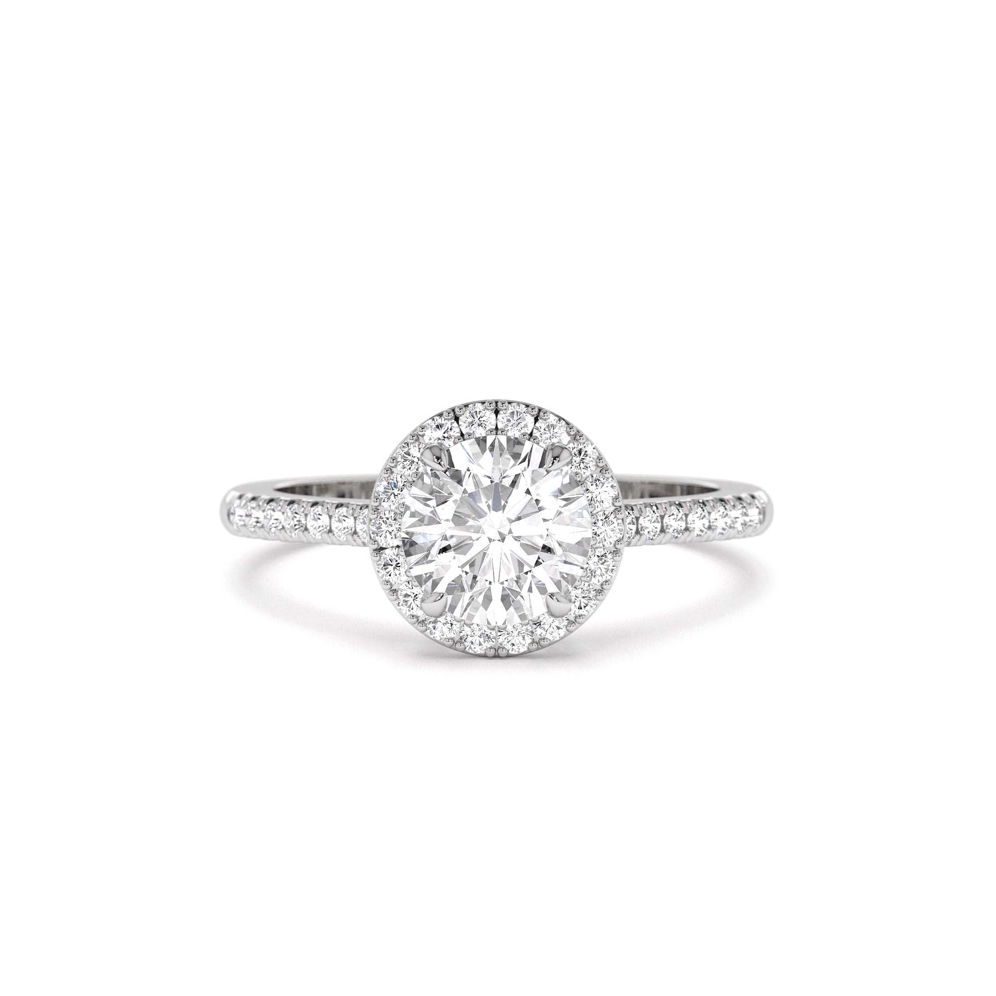 1.25 CTW 14K Halo Setting Round Brilliant Lab Grown Diamond Engagement Ring - view 2