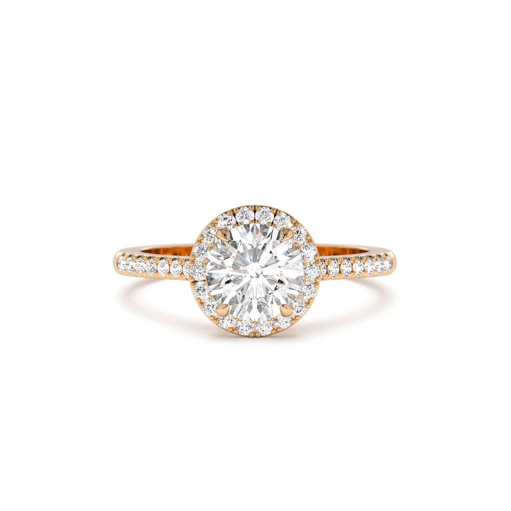 1.25 CTW 14K Halo Setting Round Brilliant Lab Grown Diamond Engagement Ring - view 3