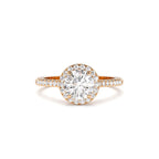 1.25 CTW 14K Halo Setting Round Brilliant Lab Grown Diamond Engagement Ring - view 3