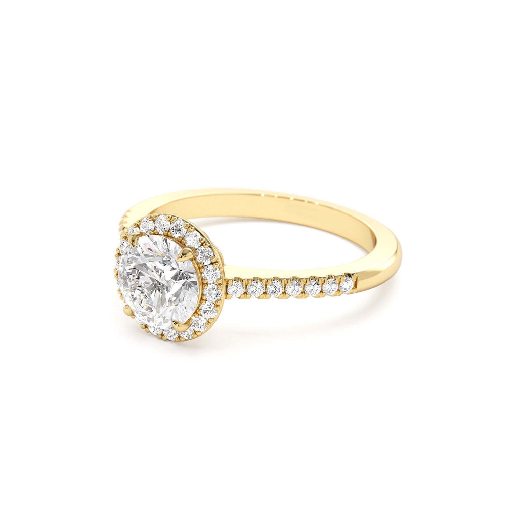 1.25 CTW 14K Halo Setting Round Brilliant Lab Grown Diamond Engagement Ring - view 4