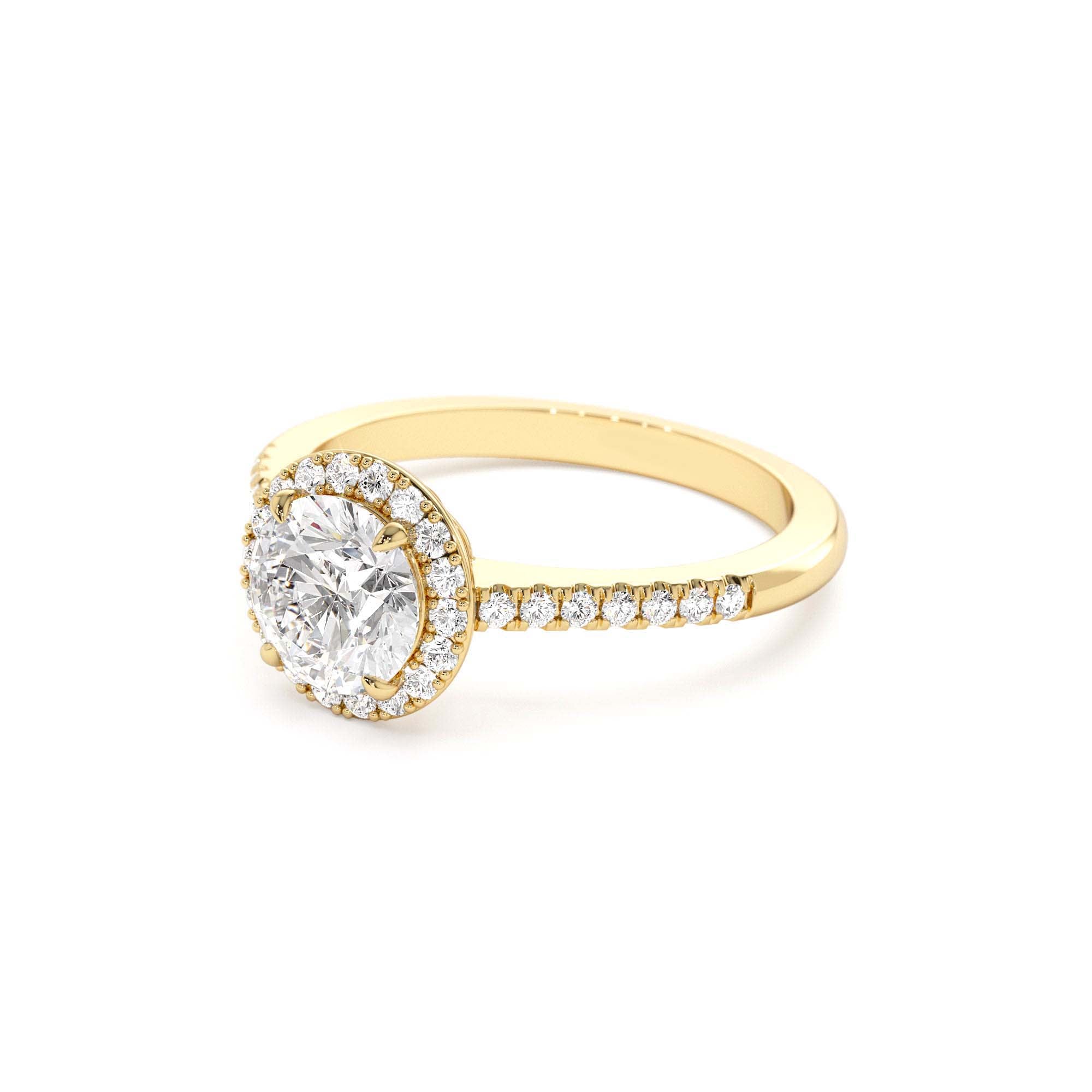 1.25 CTW 14K Halo Setting Round Brilliant Lab Grown Diamond Engagement Ring - view 4