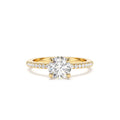 1.15 CTW 14K Classic Basket Setting Lab Grown Round Diamond Engagement Ring by Orlina Fine