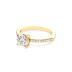 1.15 CTW 14K Classic Basket Setting Lab Grown Round Diamond Engagement Ring - view 4