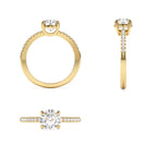 1.15 CTW 14K Classic Basket Setting Lab Grown Round Diamond Engagement Ring - view 5