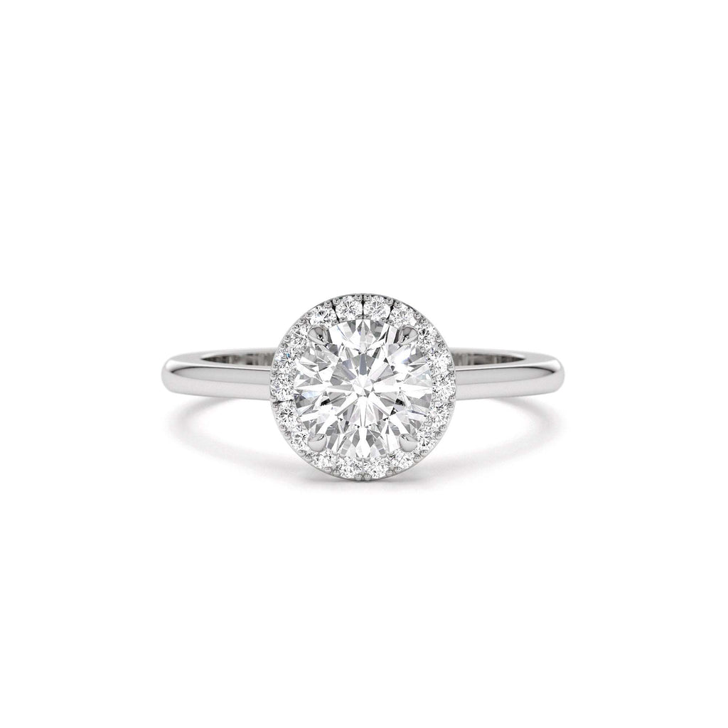1.20 CTW 14K Halo Setting Round Lab Grown Diamond Engagement Ring - view 2