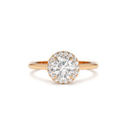 1.20 CTW 14K Halo Setting Round Lab Grown Diamond Engagement Ring - view 3