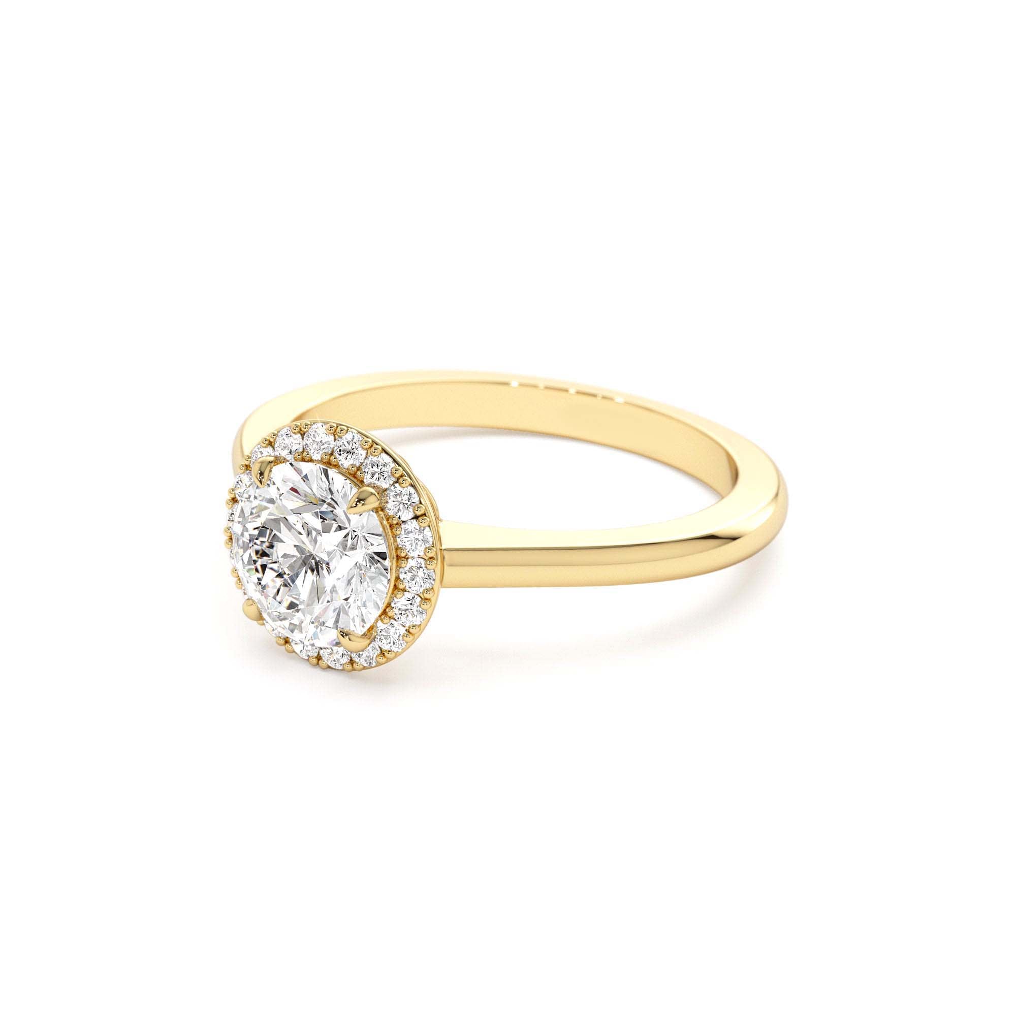 1.20 CTW 14K Halo Setting Round Lab Grown Diamond Engagement Ring - view 4