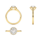 1.20 CTW 14K Halo Setting Round Lab Grown Diamond Engagement Ring - view 5