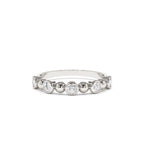 14K Alternating Beads & Bezel Setting Diamond Ring - view 2