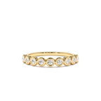 14K 9 Diamond Half Eternity Wedding Ring 0.55ctw by Orlina Fine