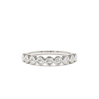 14K 9 Diamond Half Eternity Wedding Ring 0.55ctw - view 2