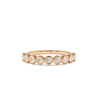 14K 9 Diamond Half Eternity Wedding Ring 0.55ctw - view 3