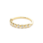 14K 9 Diamond Half Eternity Wedding Ring 0.55ctw - view 5