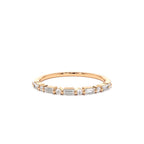 14K Baguette and Round Diamond Ring - view 2