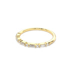 14K Baguette and Round Diamond Ring - view 4