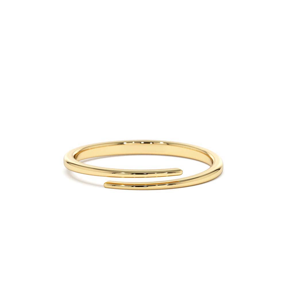14K Gold Stacking Criss Cross Ring by Orlina Fine