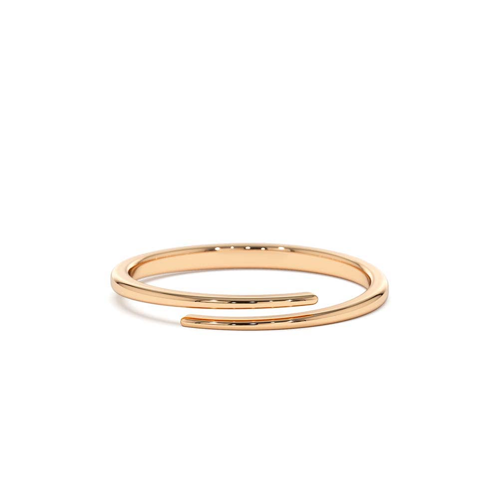 14K Gold Stacking Criss Cross Ring - view 2