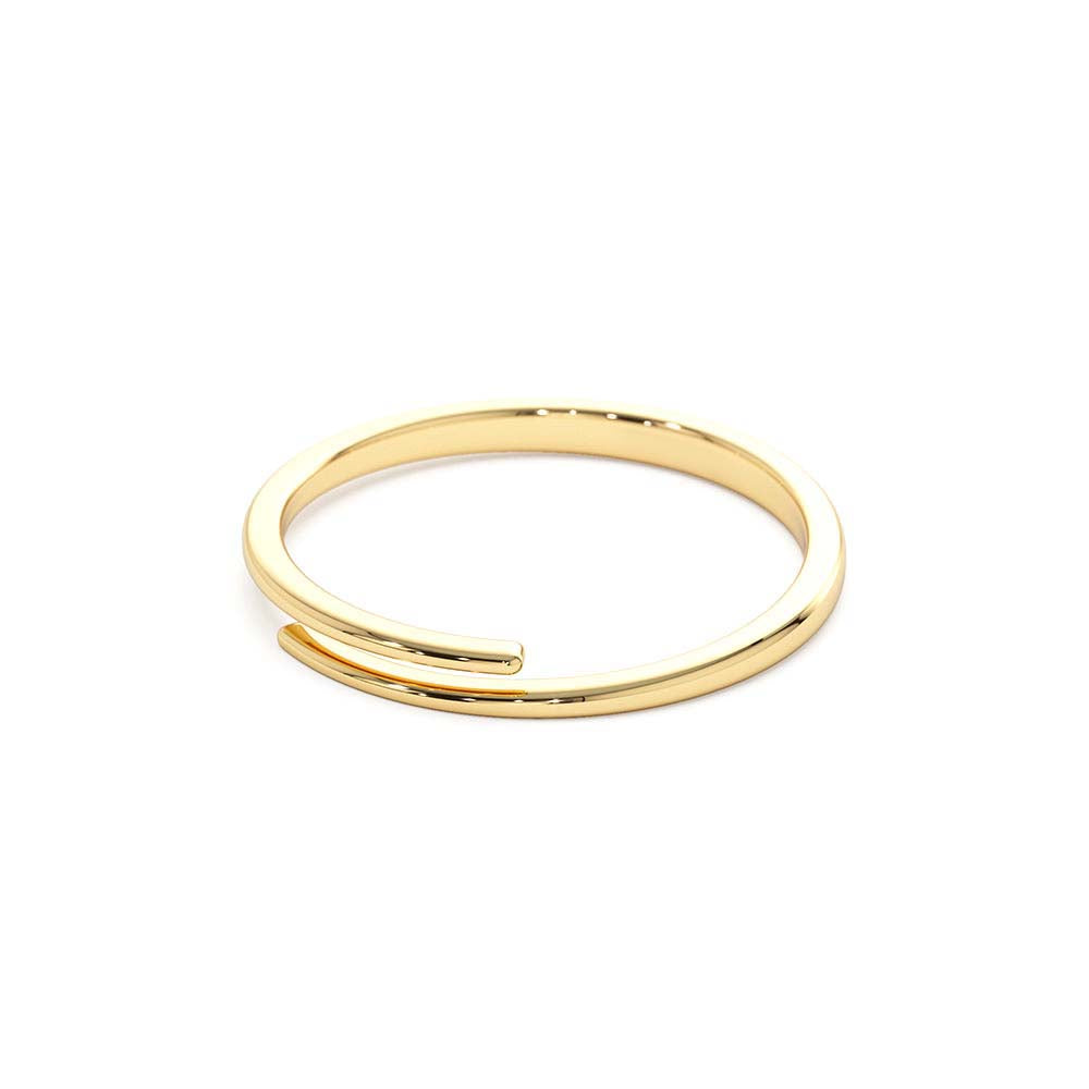 14K Gold Stacking Criss Cross Ring - view 4