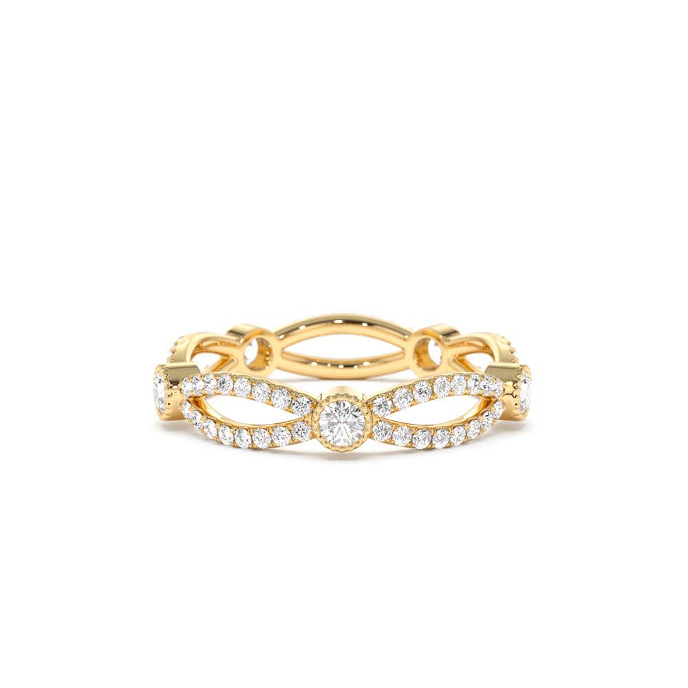 14K Infinity Diamond Eternity Ring by Orlina Fine