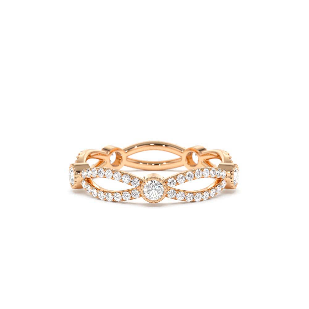 14K Infinity Diamond Eternity Ring - view 2
