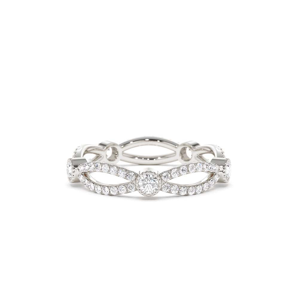 14K Infinity Diamond Eternity Ring - view 3