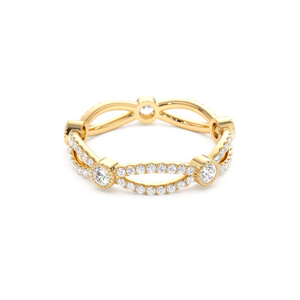 14K Infinity Diamond Eternity Ring - view 4