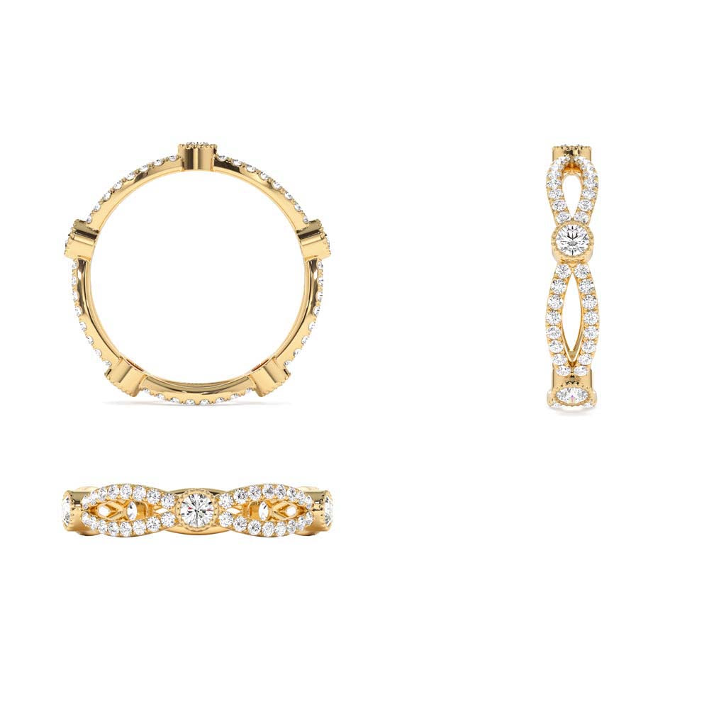 14K Infinity Diamond Eternity Ring - view 5