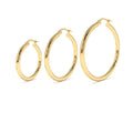 14K Gold Hoops 26.5 - 31.5 - 37MM by Orlina Fine