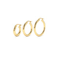 14K Gold Hoops 14-21.5-26.5 MM by Orlina Fine