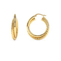14K Intertwined Gold Hoop Earrings 30MM by Orlina Fine