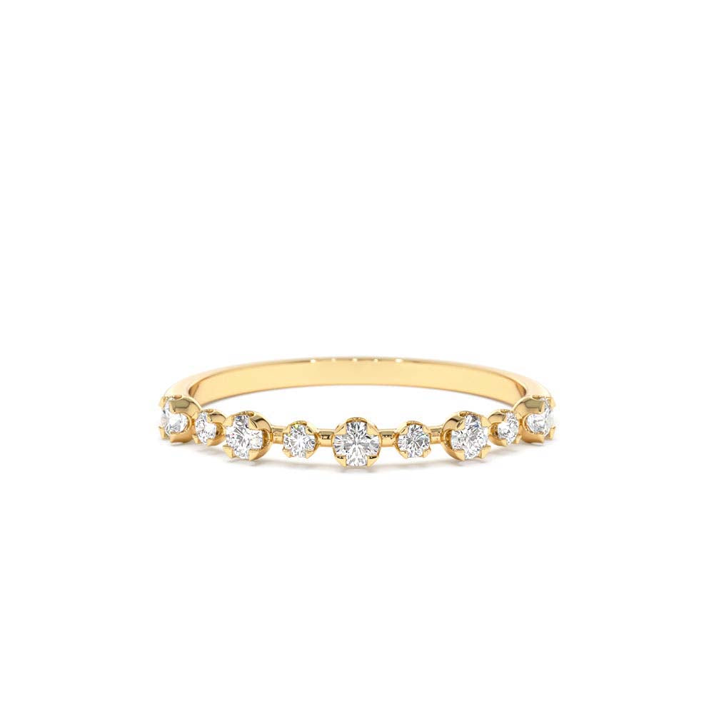 14K 4 Prong Petite Natural Diamond Ring by Orlina Fine