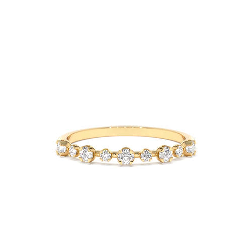 14K 4 Prong Petite Natural Diamond Ring by Orlina Fine