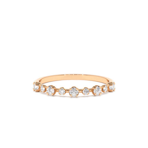 14K 4 Prong Petite Natural Diamond Ring - view 2
