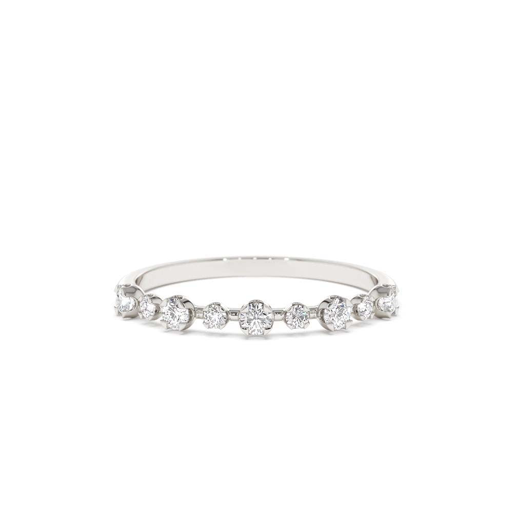 14K 4 Prong Petite Natural Diamond Ring - view 3