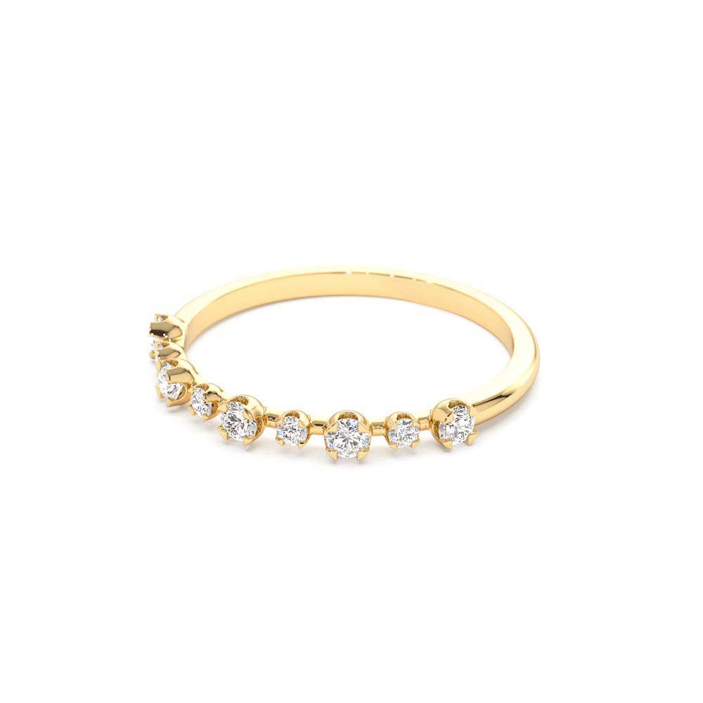 14K 4 Prong Petite Natural Diamond Ring - view 4