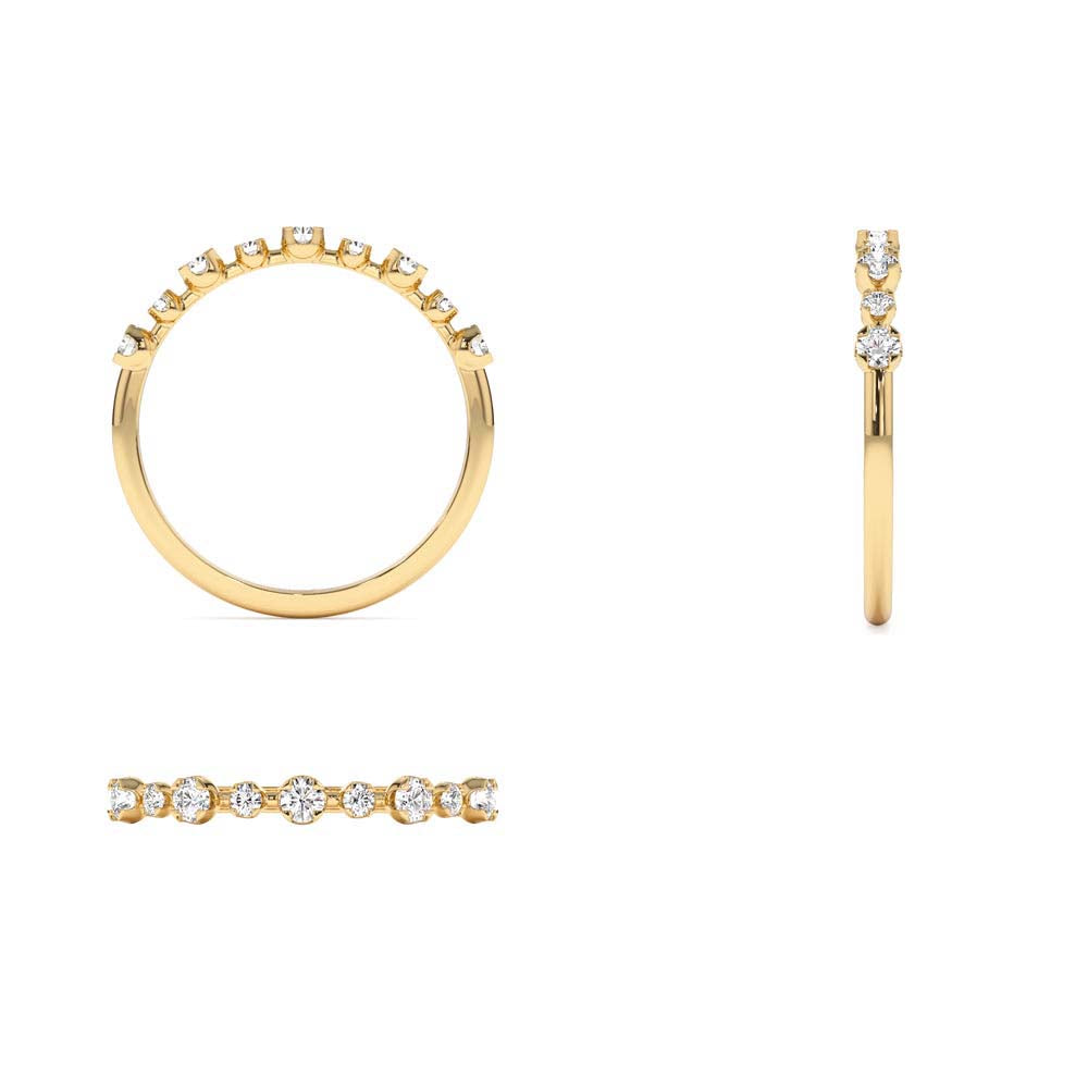 14K 4 Prong Petite Natural Diamond Ring - view 5