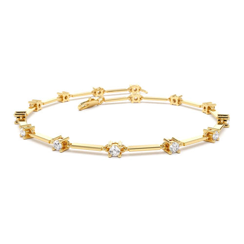14K Bar and Diamond Infinity Bracelet 0.85 CTW by Orlina Fine