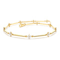 14K Clover Setting Diamond Infinity Bracelet by Orlina Fine