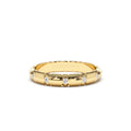 14K 3MM Unique X Cut Design Diamond Wedding Ring by Orlina Fine
