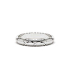 14K 3MM Unique X Cut Design Diamond Wedding Ring - view 3