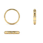 14K 3MM Unique X Cut Design Diamond Wedding Ring - view 5