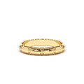 14K 3MM Unique X Cut Design Gold Wedding Ring by Orlina Fine
