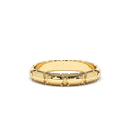14K 3MM Unique X Cut Design Gold Wedding Ring by Orlina Fine