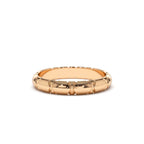 14K 3MM Unique X Cut Design Gold Wedding Ring - view 2