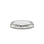 14K 3MM Unique X Cut Design Gold Wedding Ring - view 3
