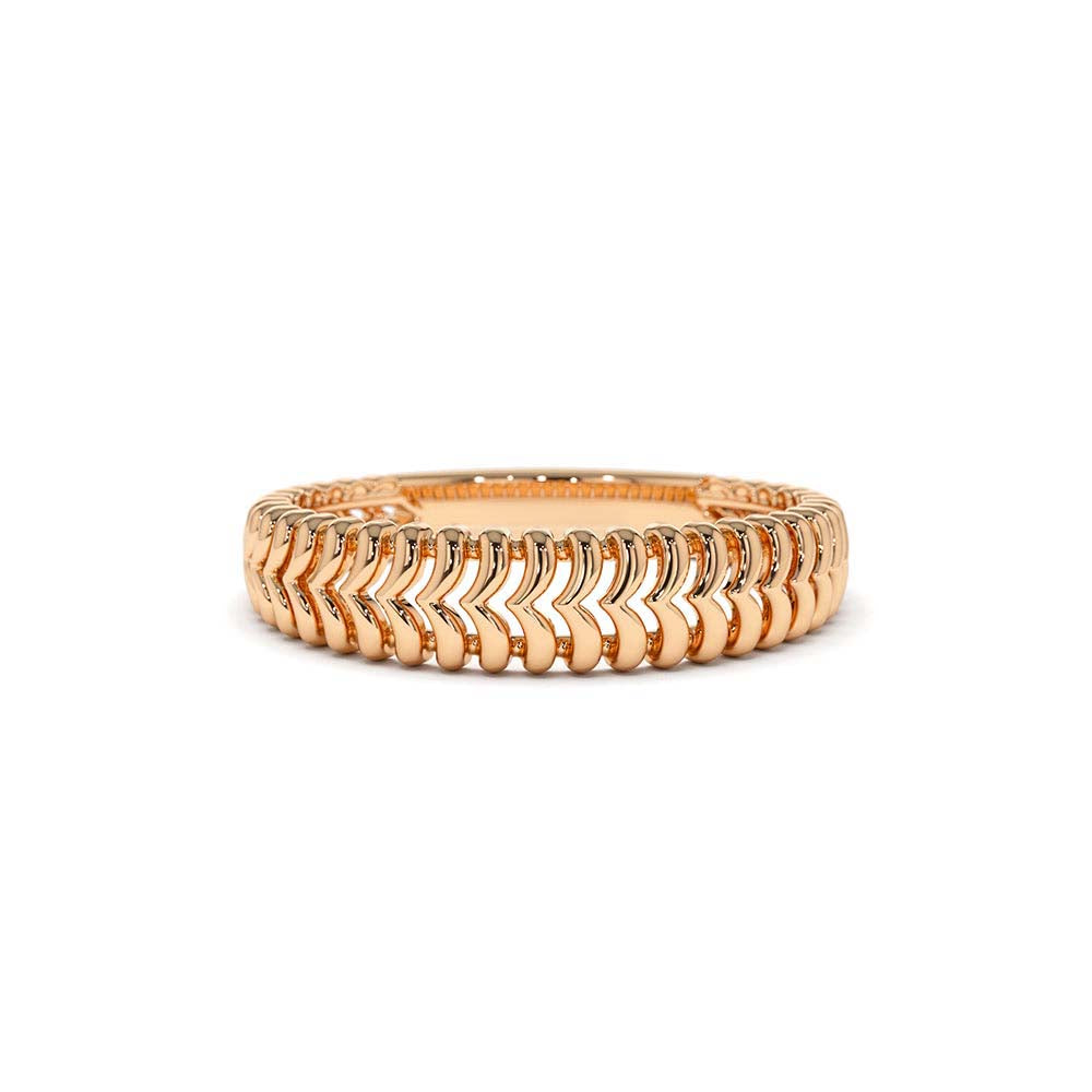 14K Unique Statement Stacking Gold Ring - view 2