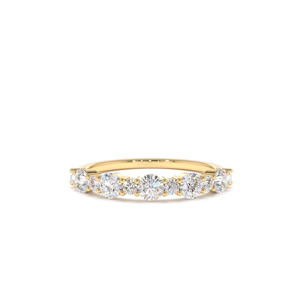 14K Round Diamond Mix Size Anniversary Ring by Orlina Fine