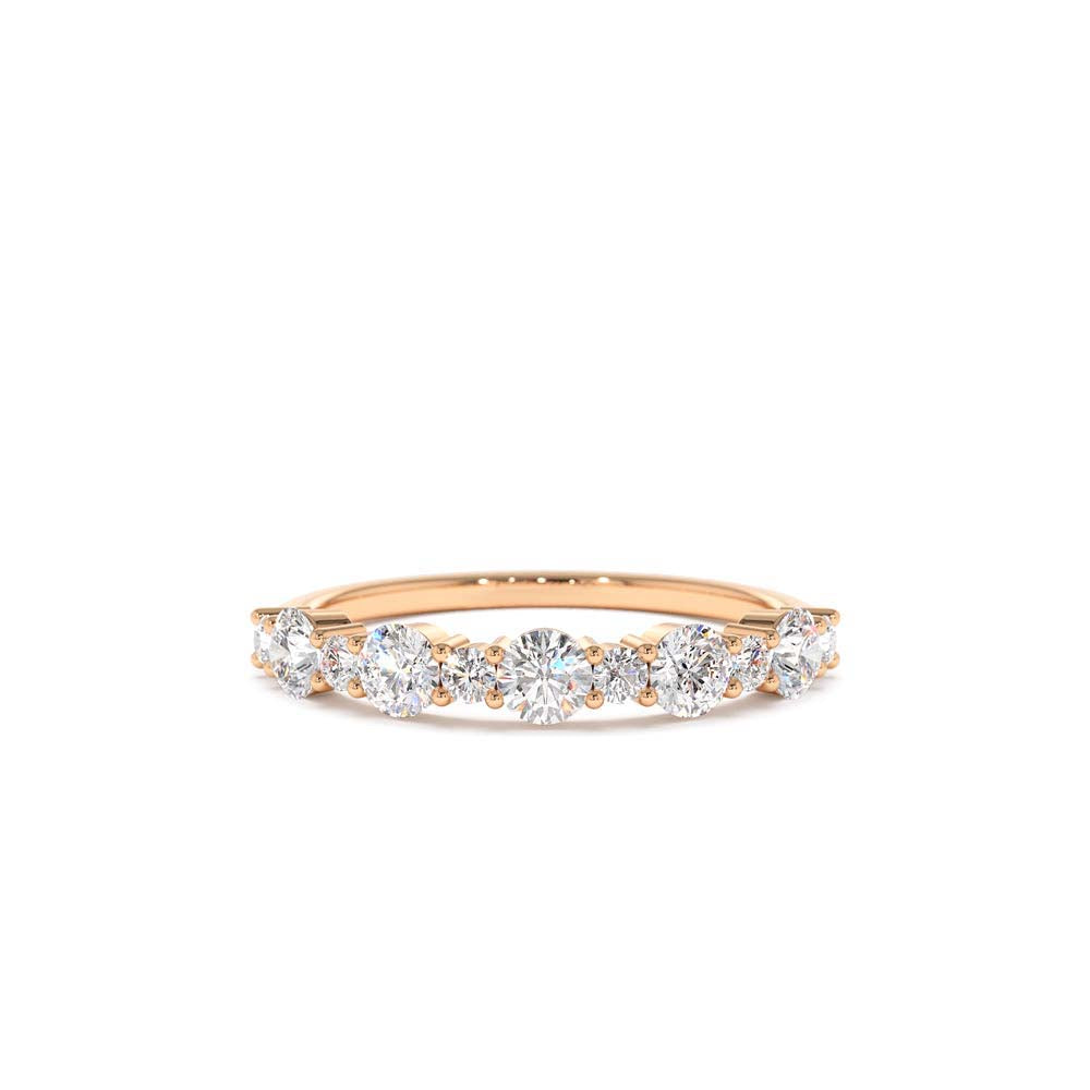 14K Round Diamond Mix Size Anniversary Ring - view 2
