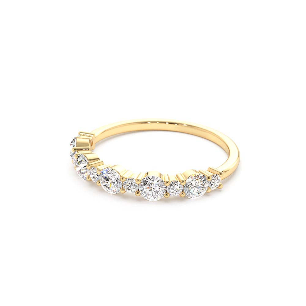 14K Round Diamond Mix Size Anniversary Ring - view 4