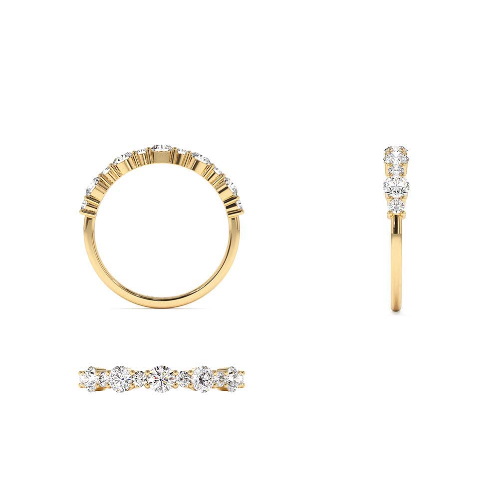 14K Round Diamond Mix Size Anniversary Ring - view 5